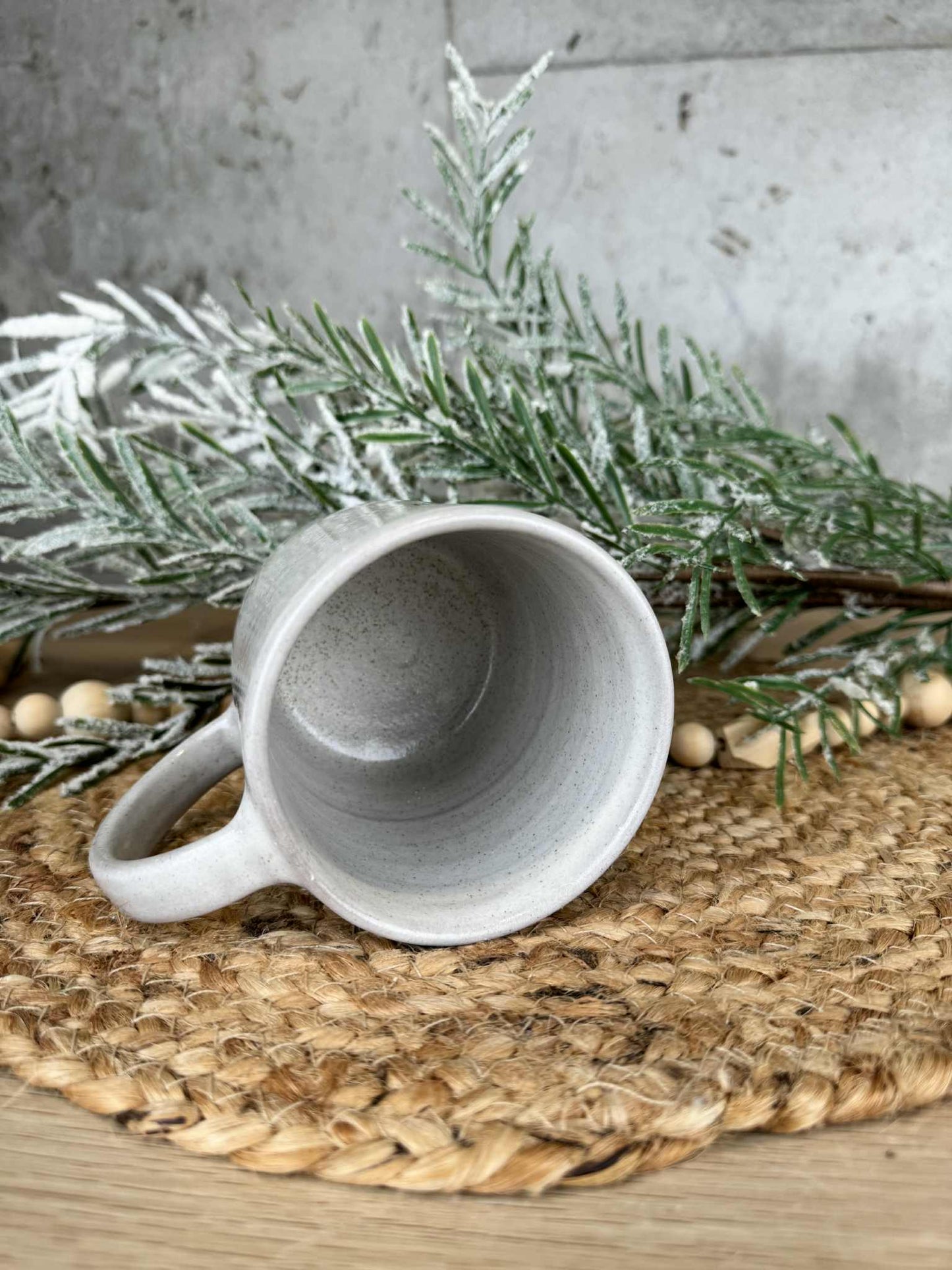 12oz White and Gold Holiday Mug