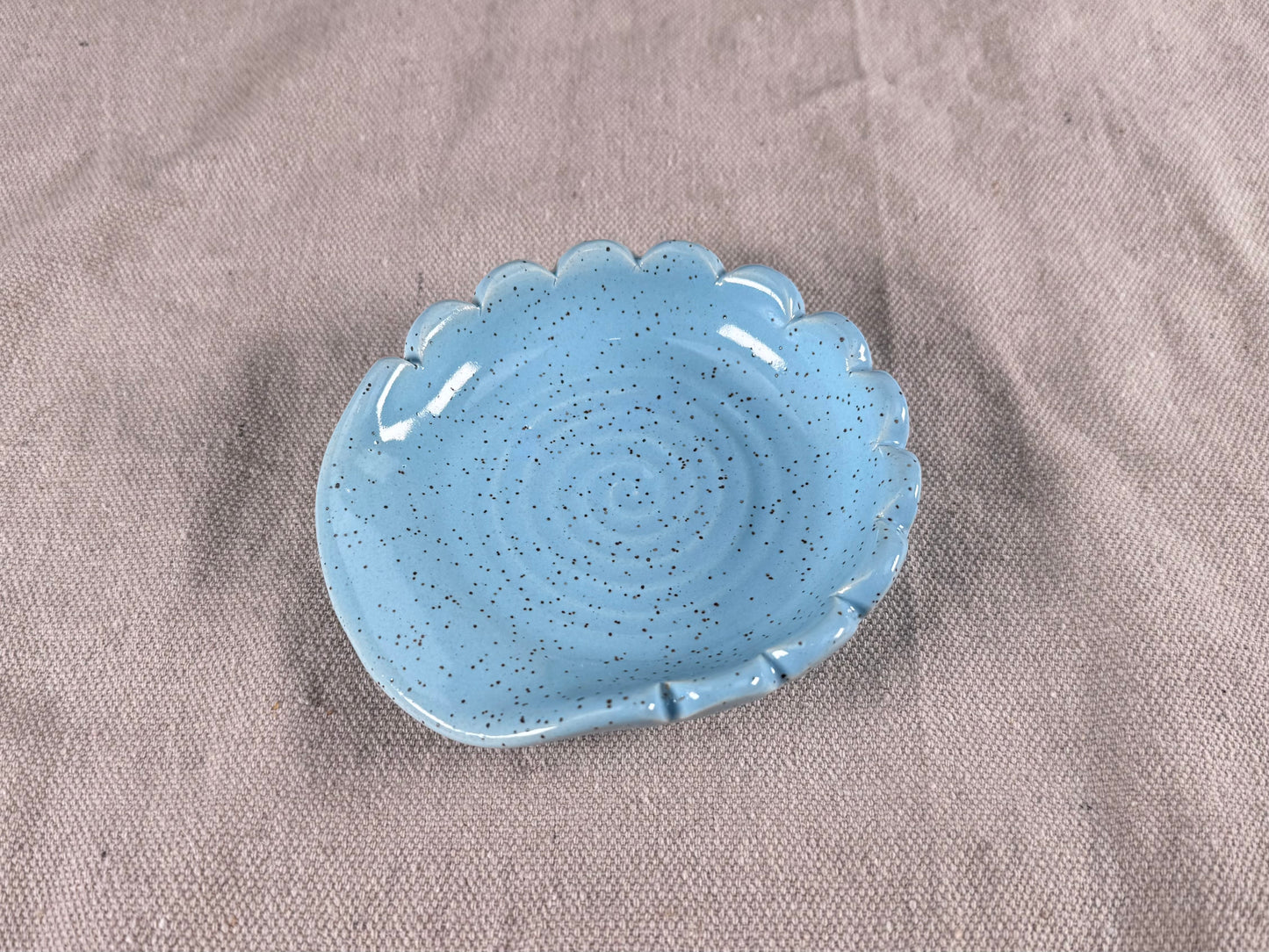 Robin Egg Blue Speckle Ceramic Spoon Rest