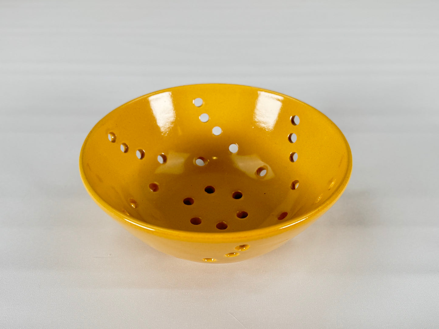 Small Berry Bowl / Colander, Yellow