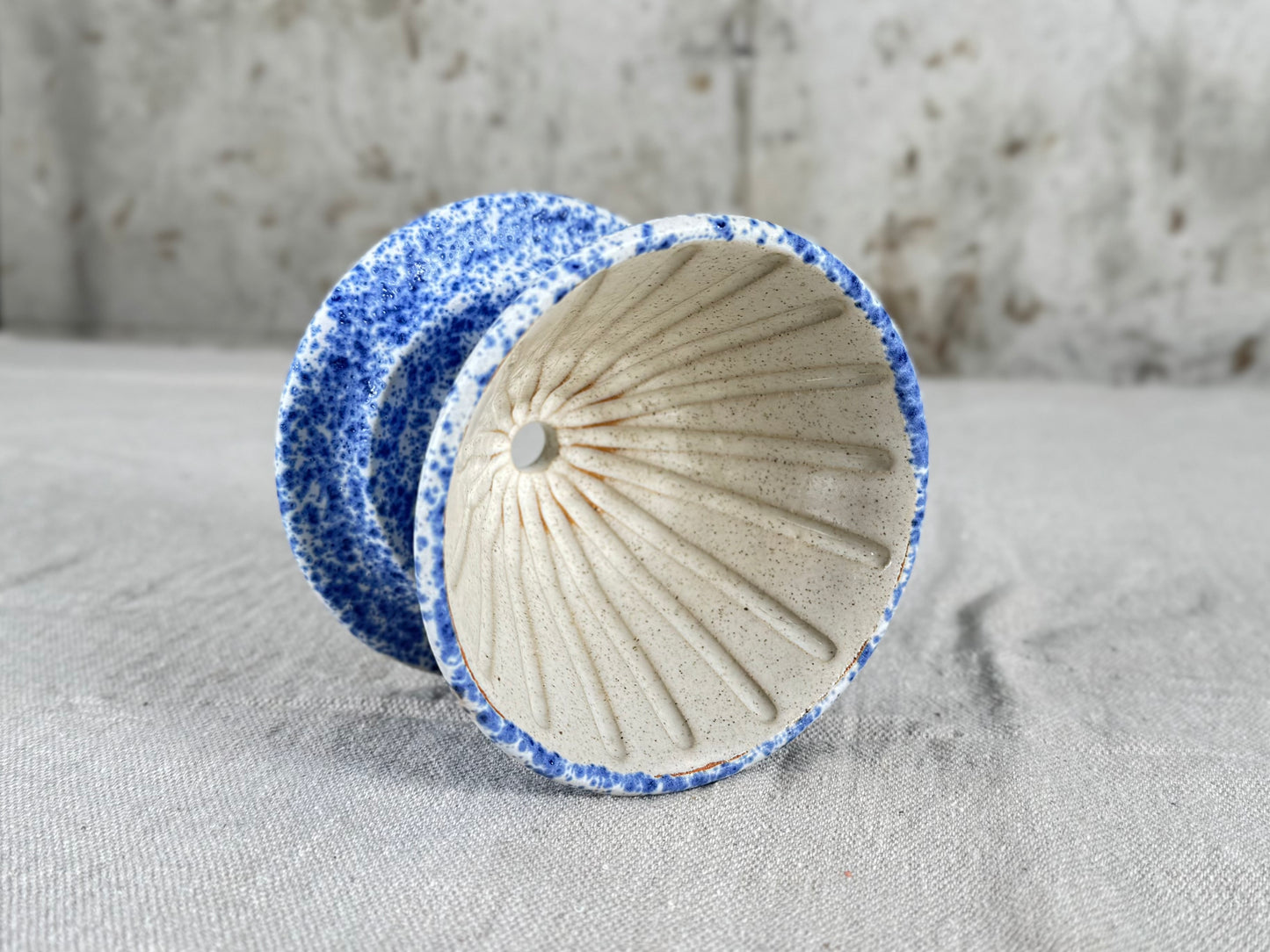 Blue Splatter Pour Over Coffee Brewer Basket