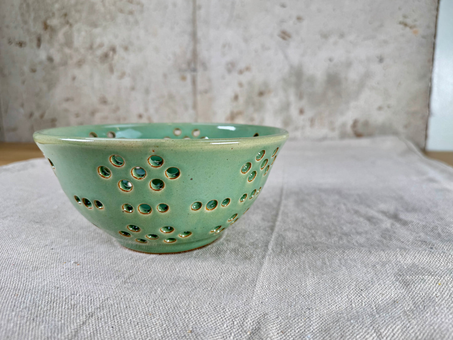 Large Berry Bowl / Colander, Sage Green