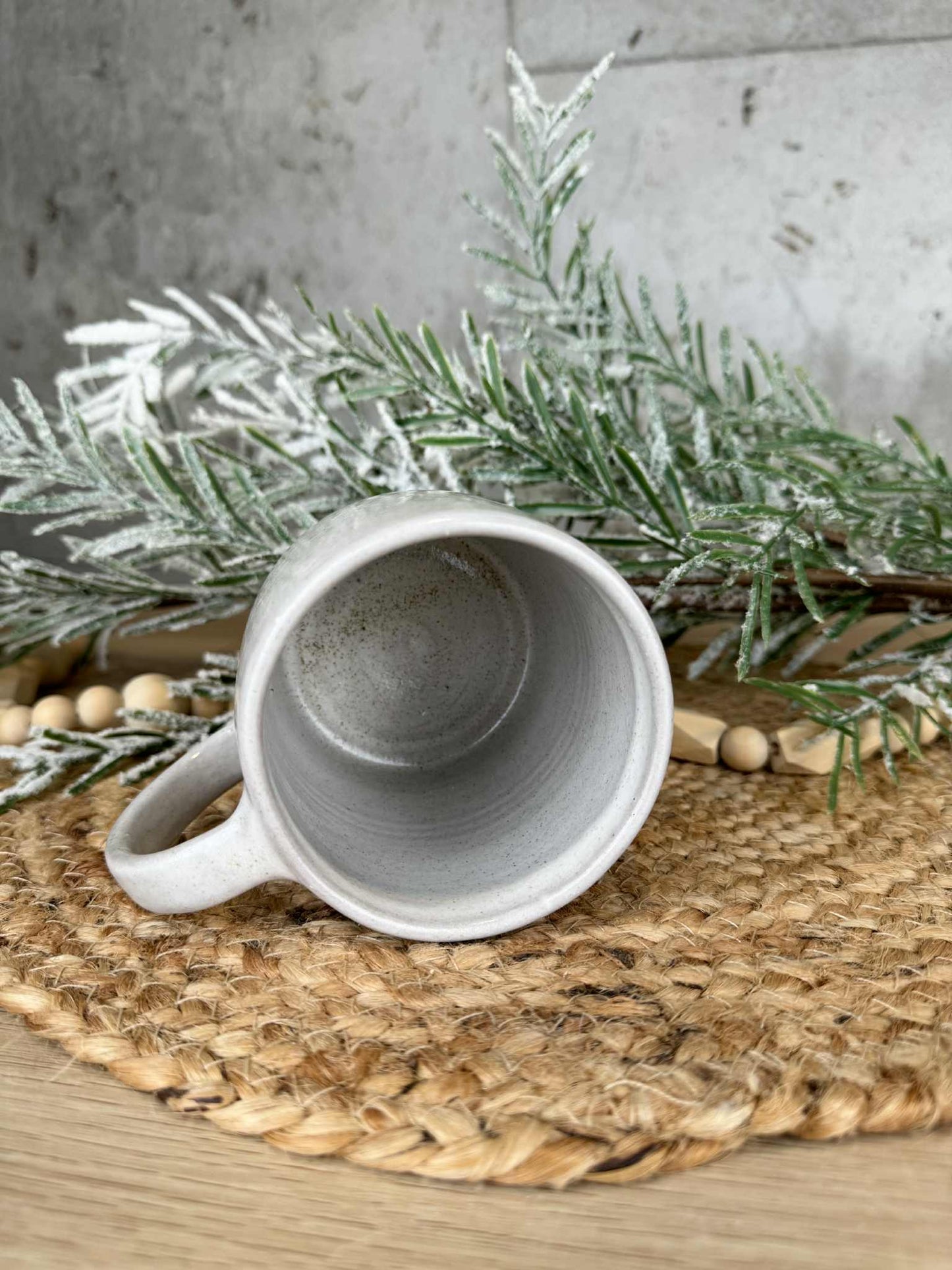 12oz White and Gold Holiday Mug