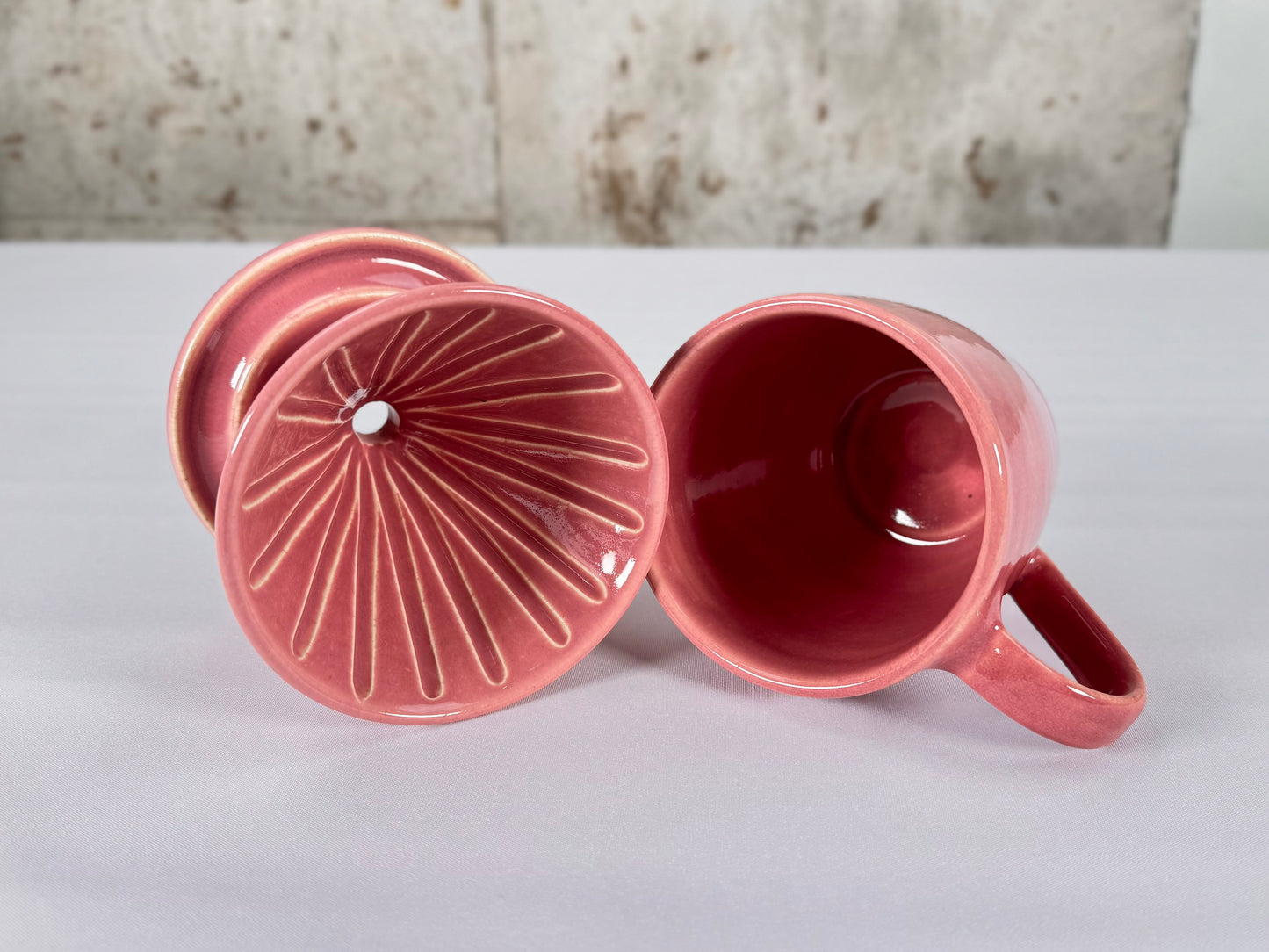 Pink 14oz Pour Over Set