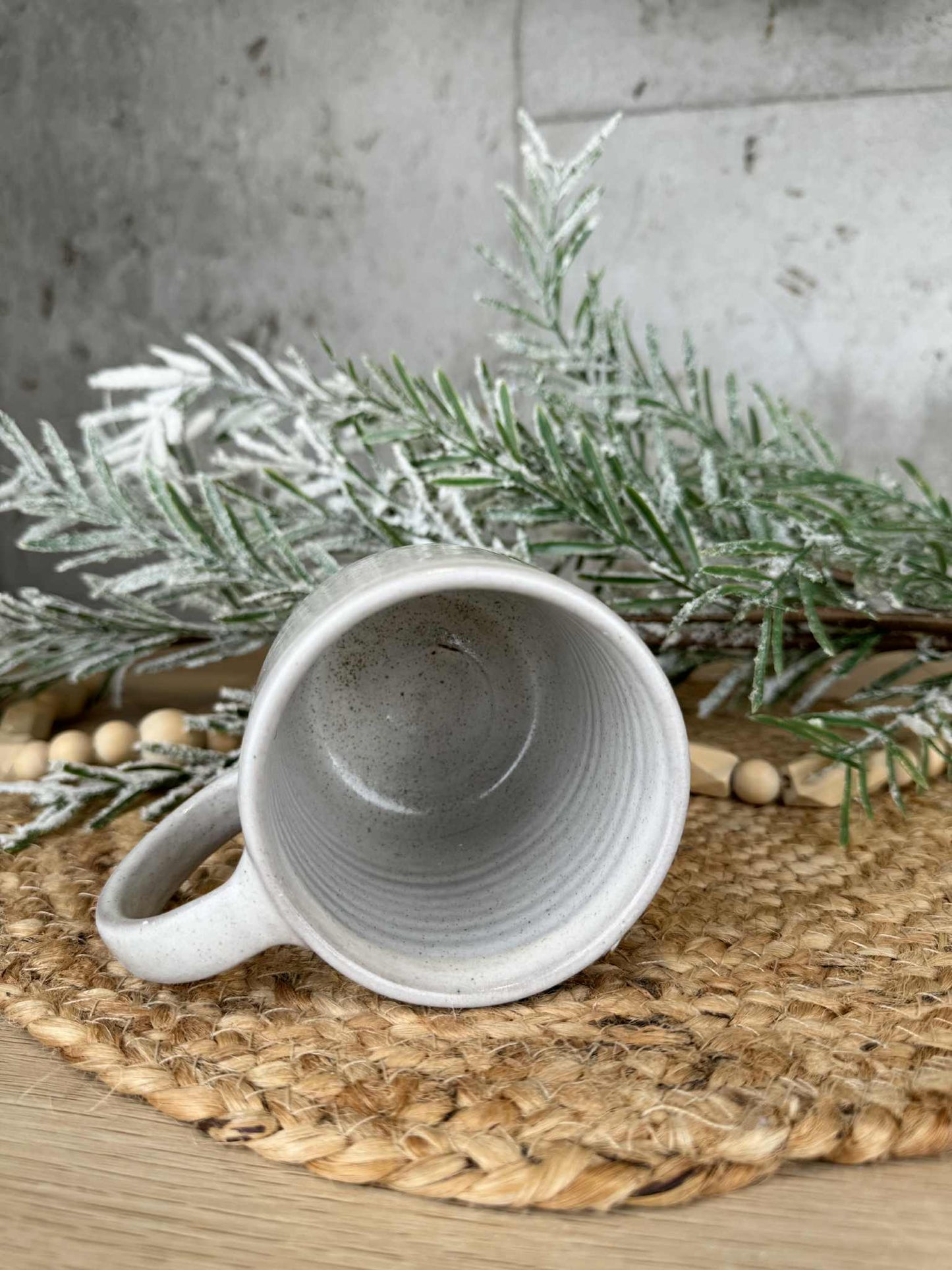 12oz White and Gold Holiday Mug
