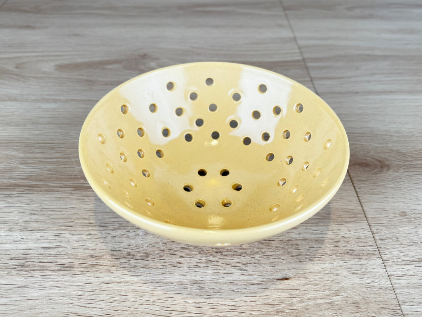 Small Berry Bowl / Colander, Yellow