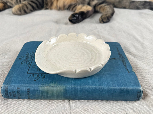 White Ceramic Spoon Rest