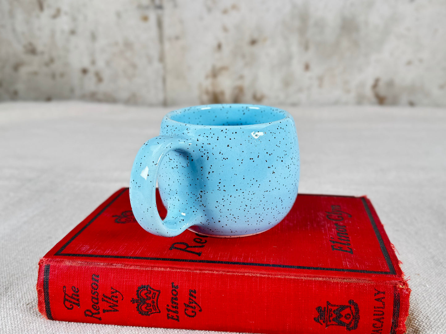 Baby Blue Speckle 6 oz Espresso Mug