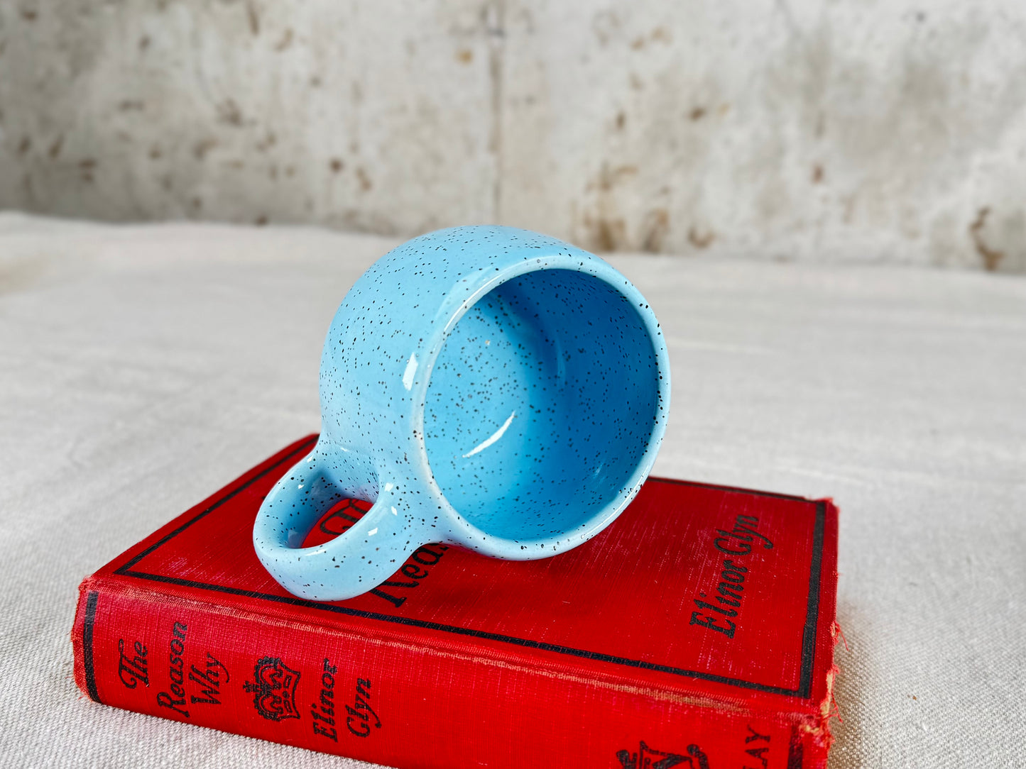 Baby Blue Speckle 6 oz Espresso Mug