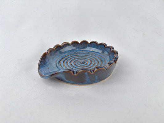 Blue Ceramic Spoon Rest