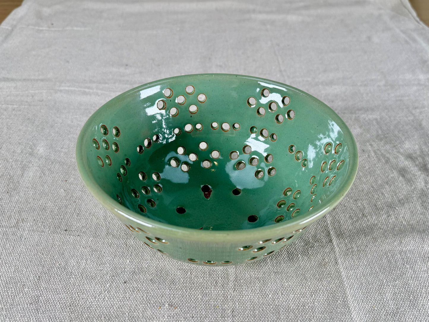 Large Berry Bowl / Colander, Sage Green