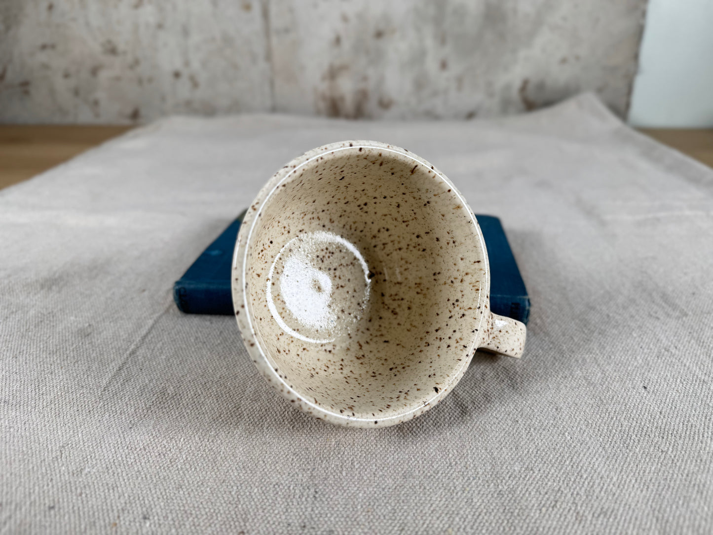 Speckled White 8 oz Tea Cup