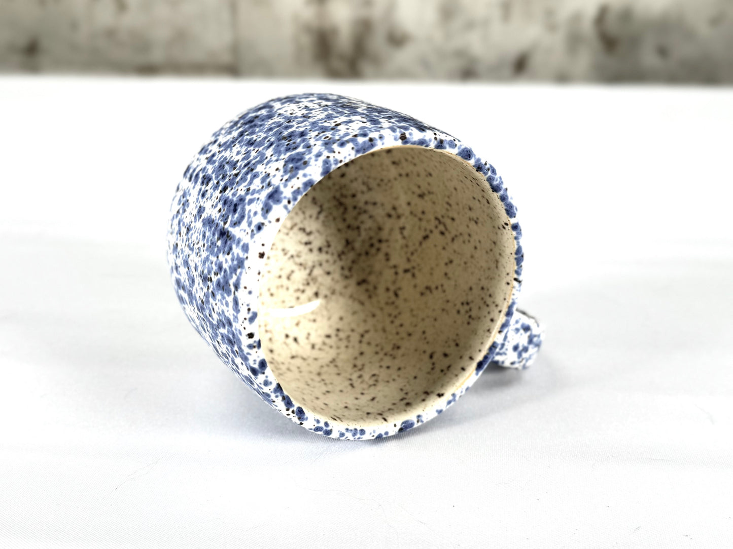 Blue & White Splatter 6 oz Espresso Mug