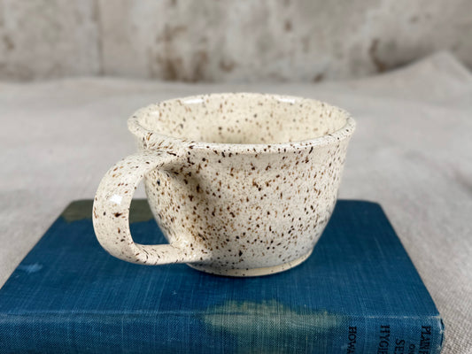 Speckled White 8 oz Tea Cup