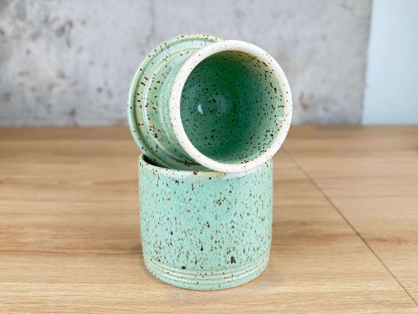 Butter Keeper, Sage Green Speckle