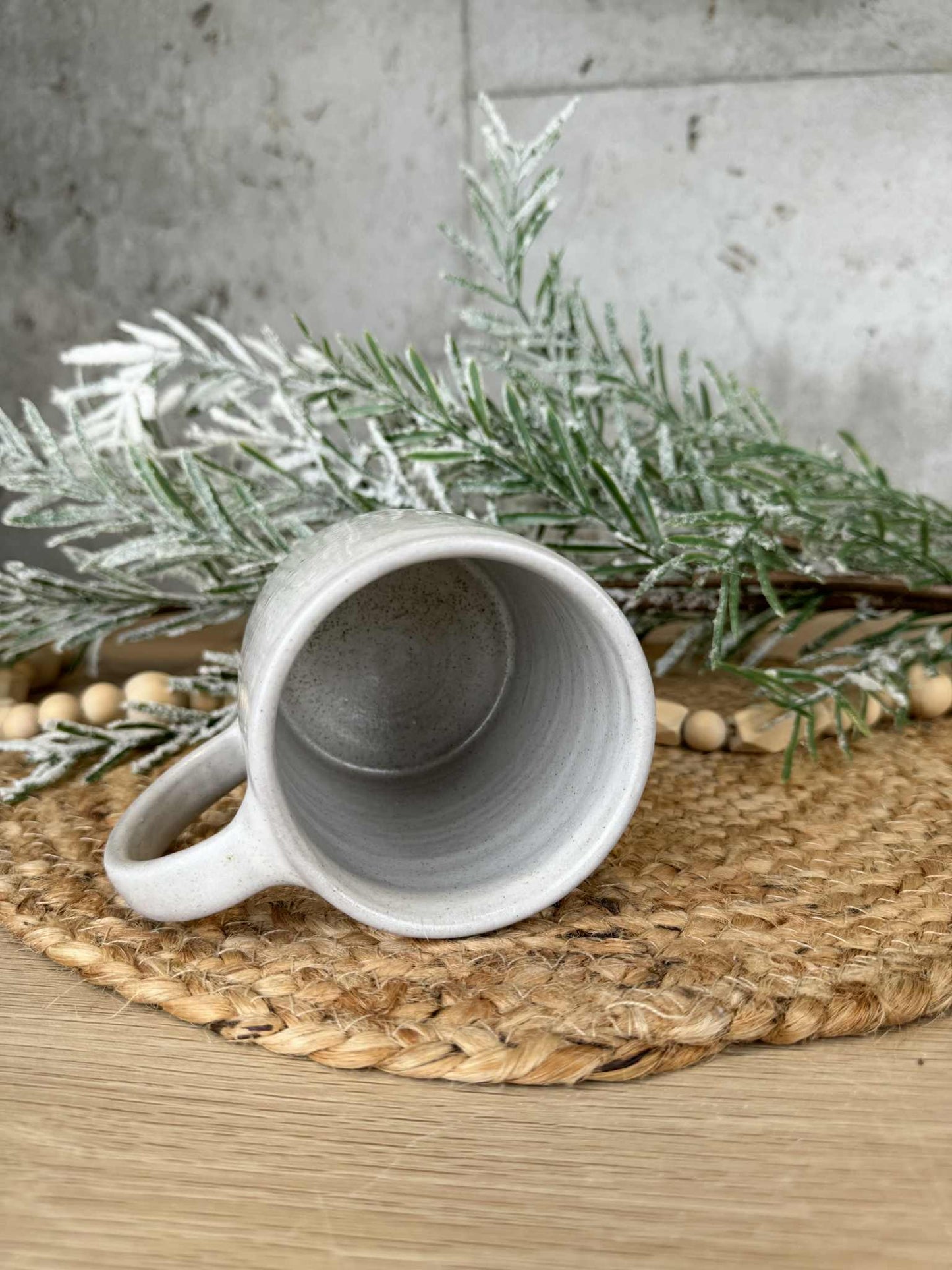12oz White and Gold Holiday Mug