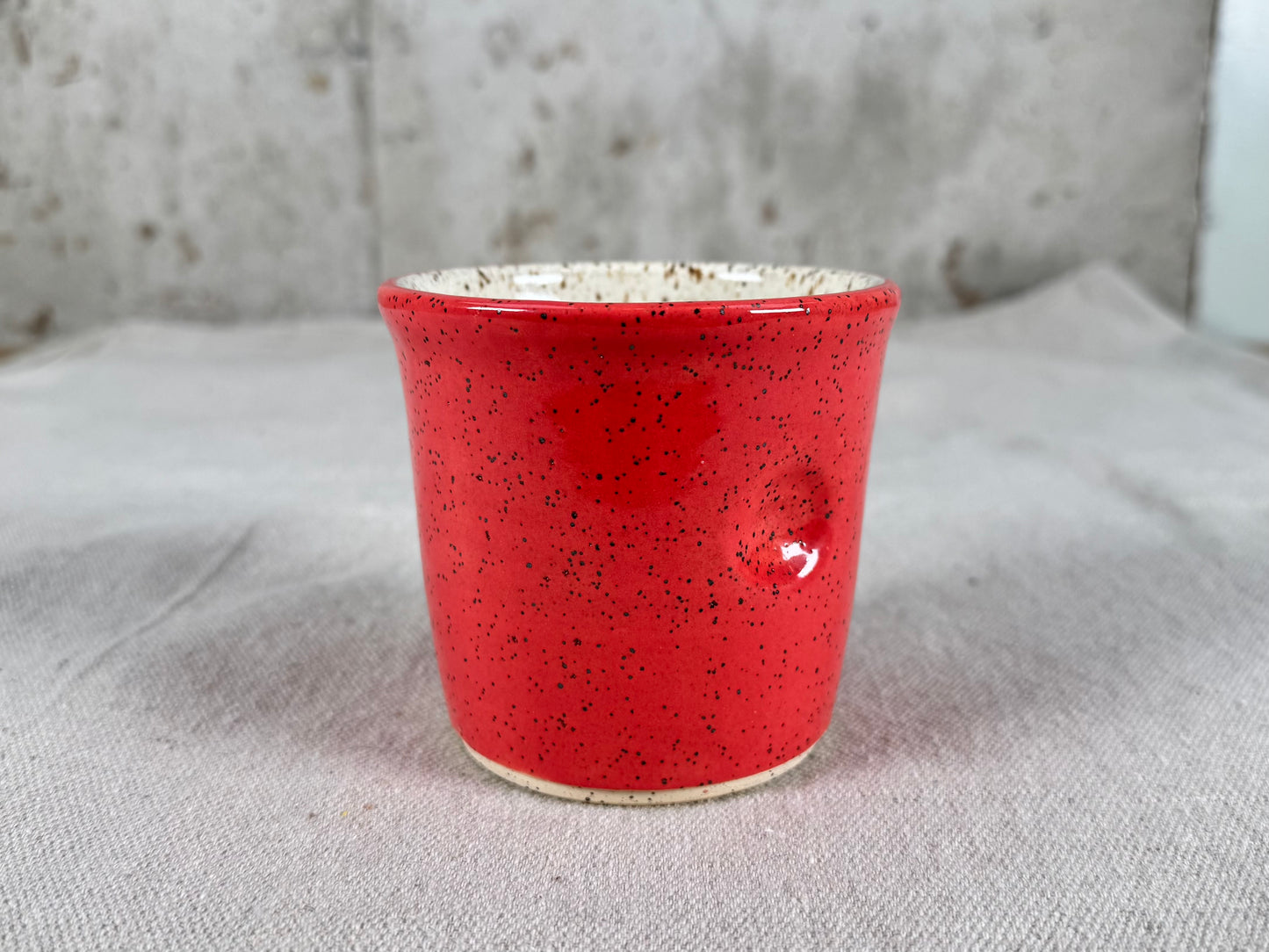 10 oz Thumbler Thumbprint Coffee Mug, Coral Pink