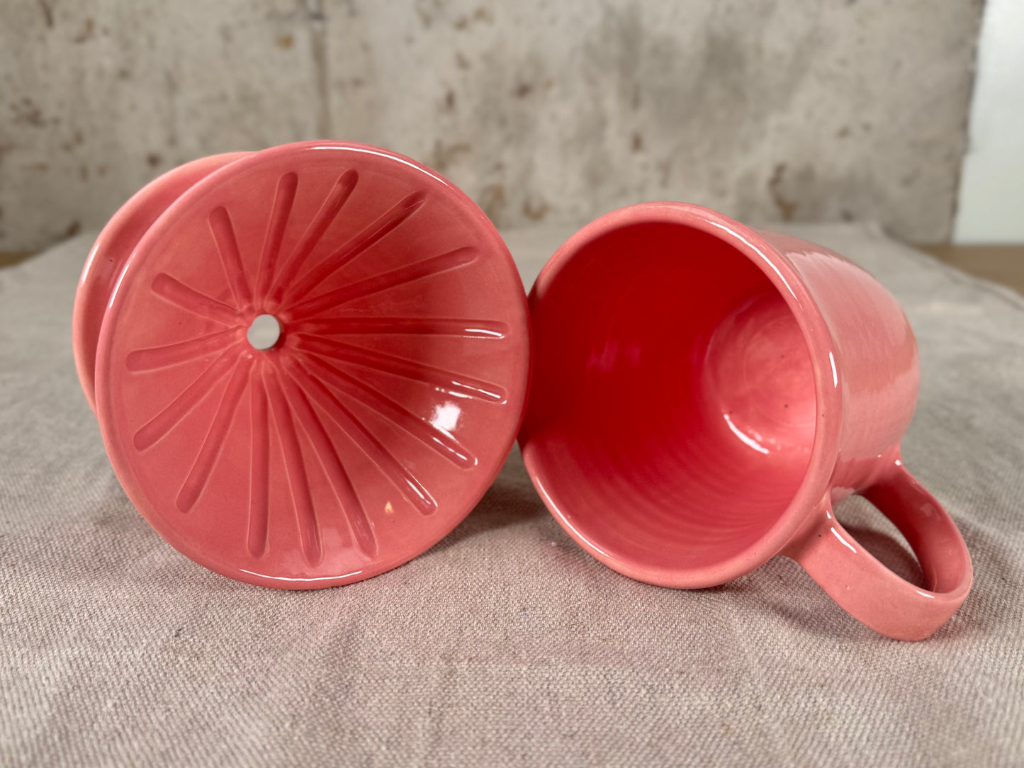 Pink 14oz Pour Over Set