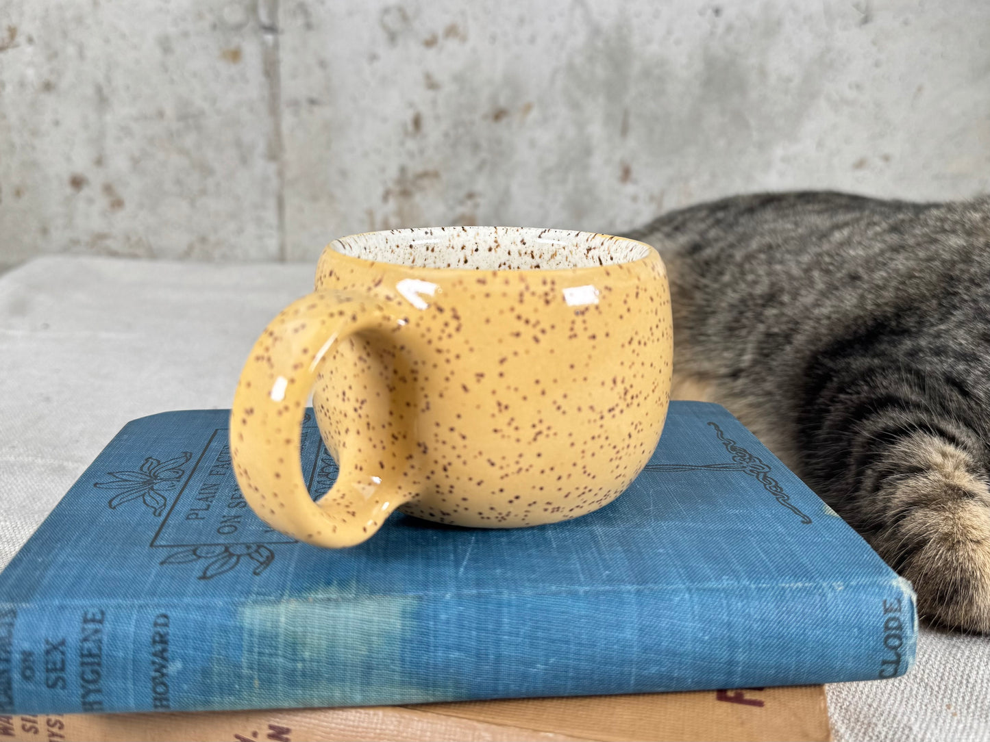 Yellow Speckle 6oz Espresso Mug