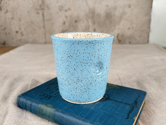 10 oz Thumbler Thumbprint Coffee Mug, Robins Egg Blue