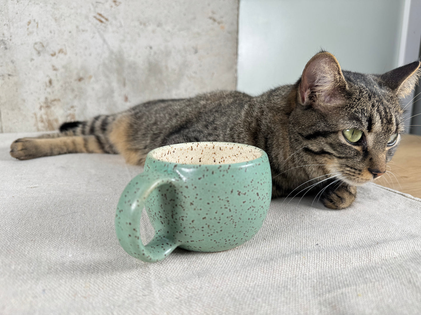 Matte Green Speckle 6oz Espresso Mug