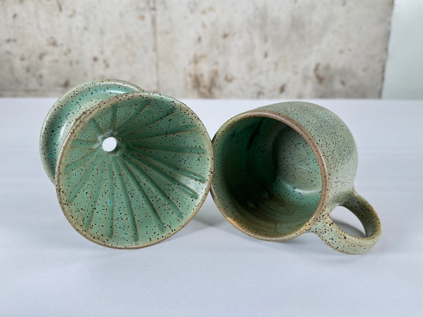 12 oz Pour Over Set, Matte Spruce Green