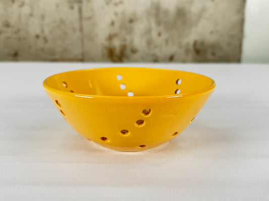 Small Berry Bowl / Colander, Yellow