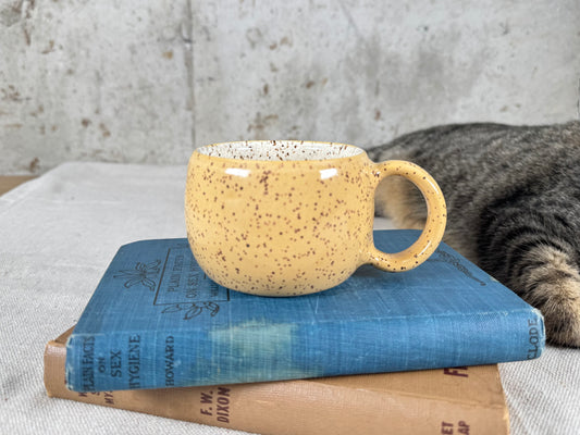 Yellow Speckle 6oz Espresso Mug