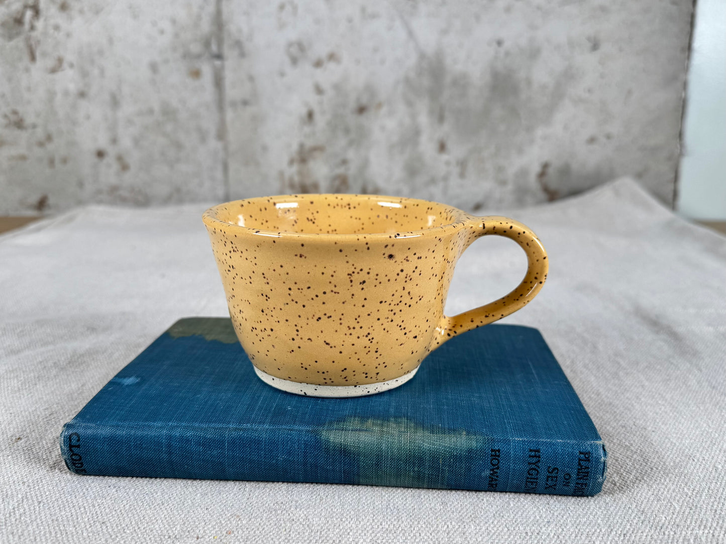 Speckled Yellow 8 oz Tea Cup