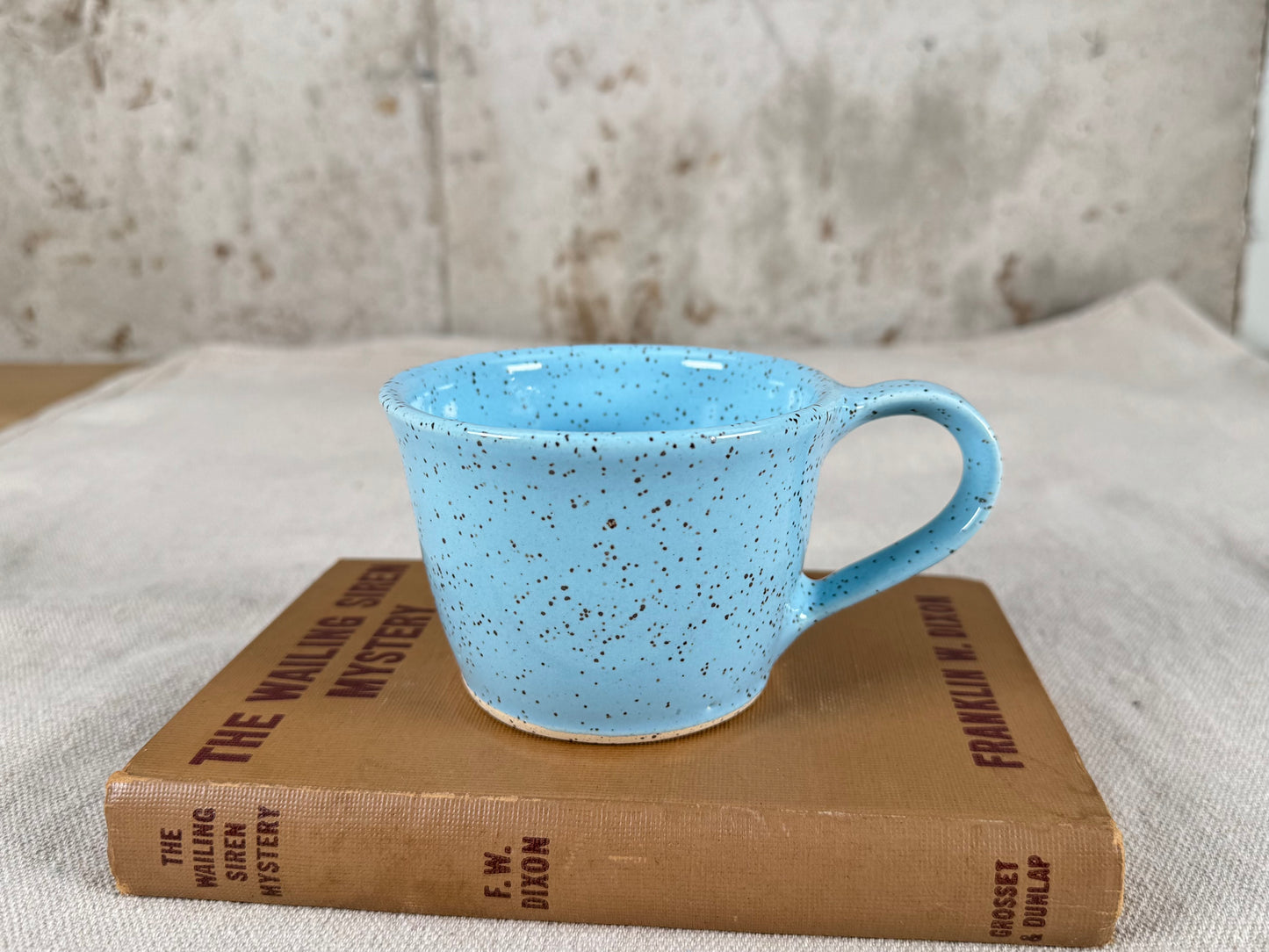 Speckled Robin Egg Blue 8 oz Tea Cup