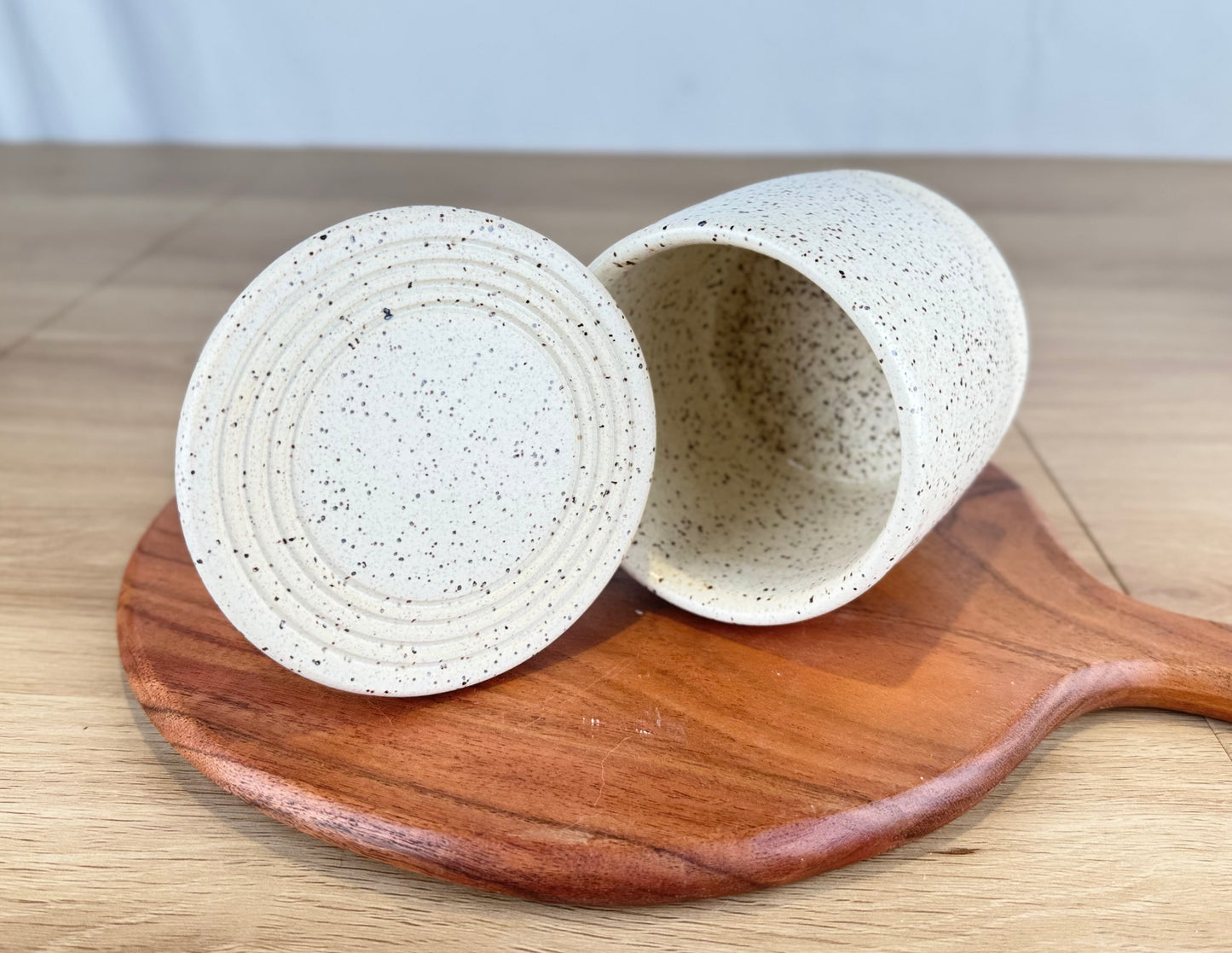 Butter Keeper, Eggshell White Speckle