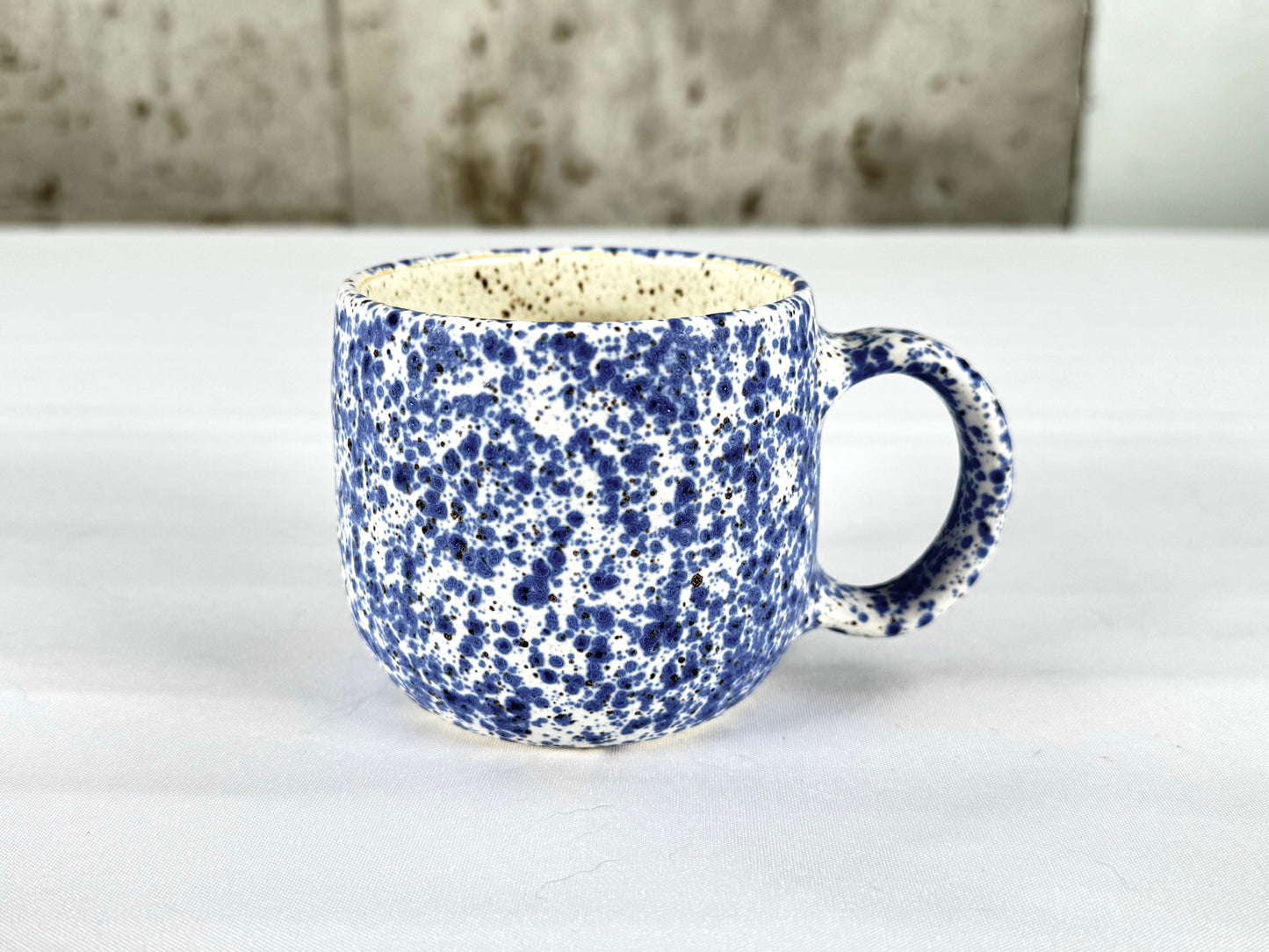 Blue & White Splatter 6 oz Espresso Mug