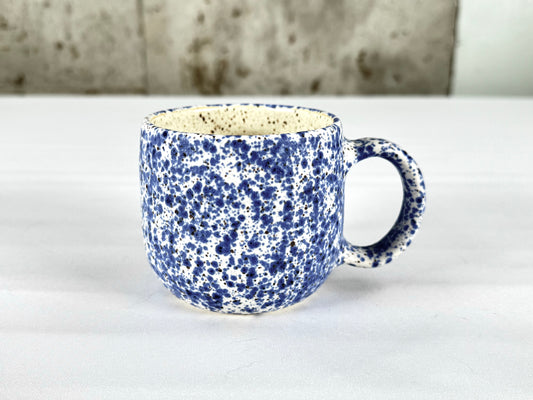 Blue & White Splatter 6 oz Espresso Mug