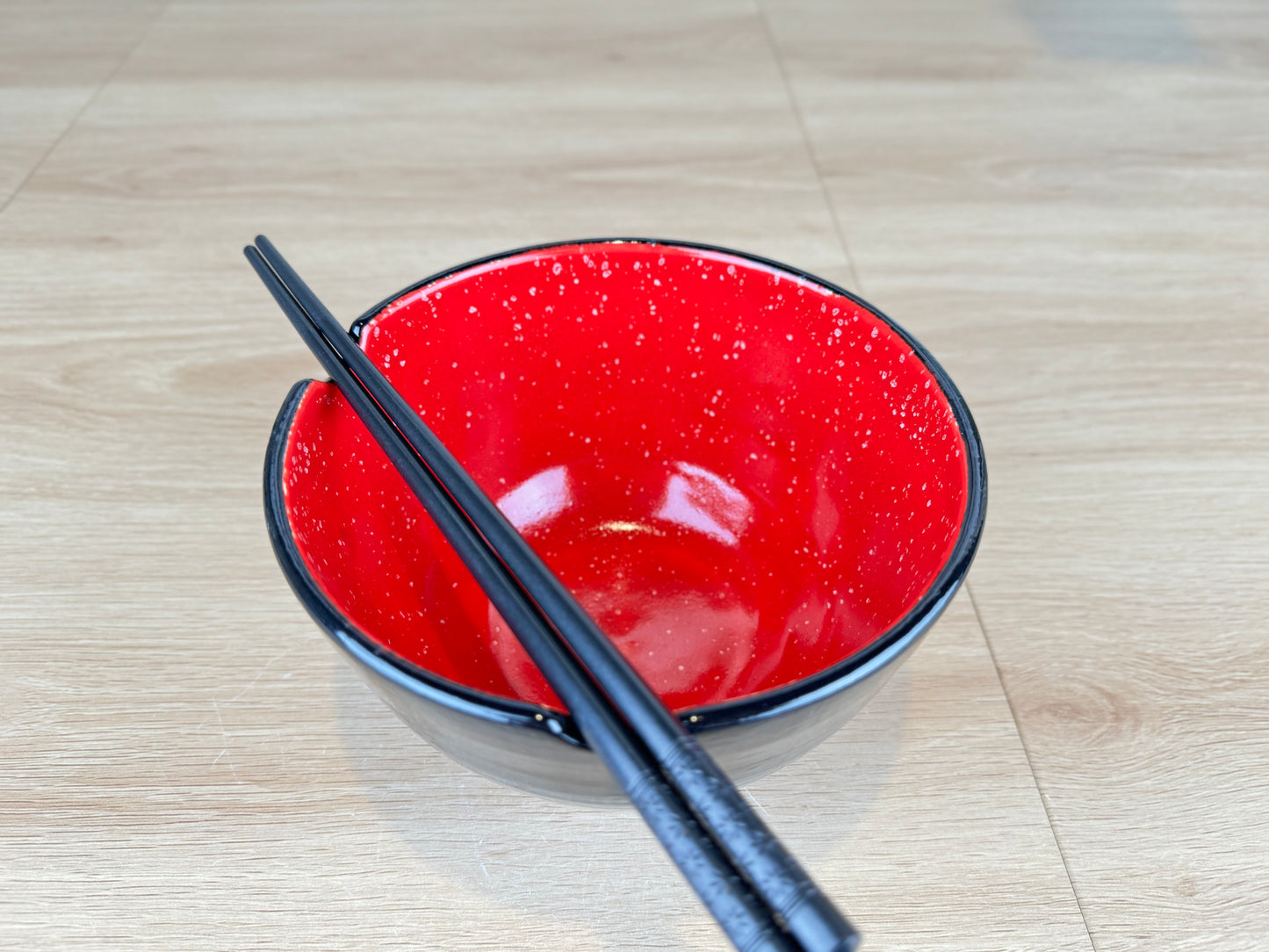 Ramen Bowl, Black & Red