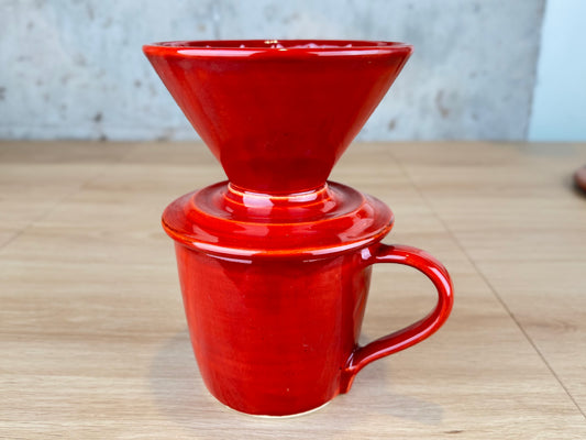 Brick Red 14oz Pour Over Set