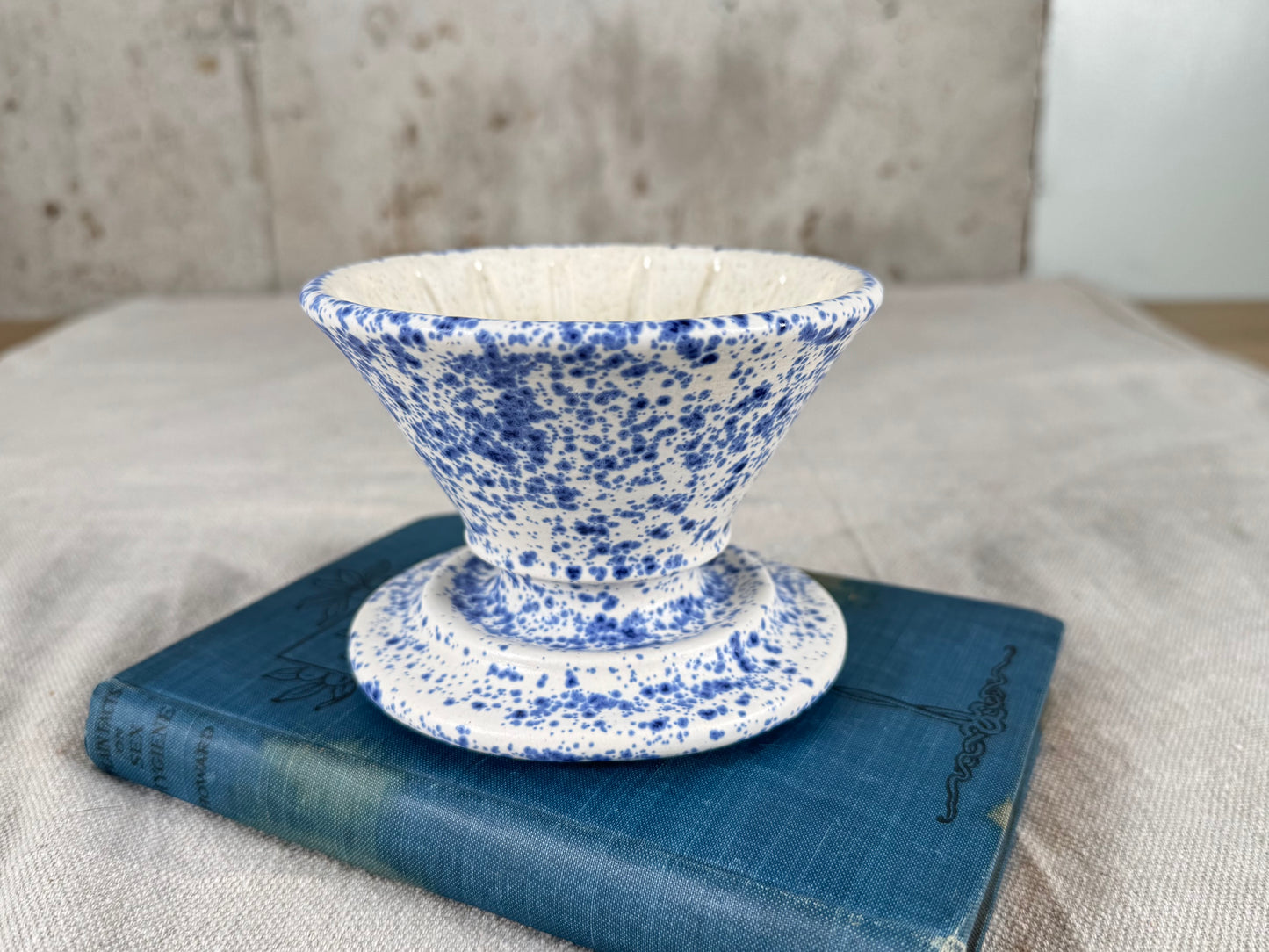 Blue Splatter Pour Over Coffee Brewer Basket