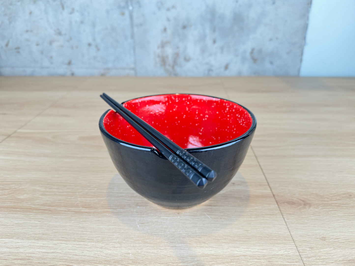 Ramen Bowl, Black & Red