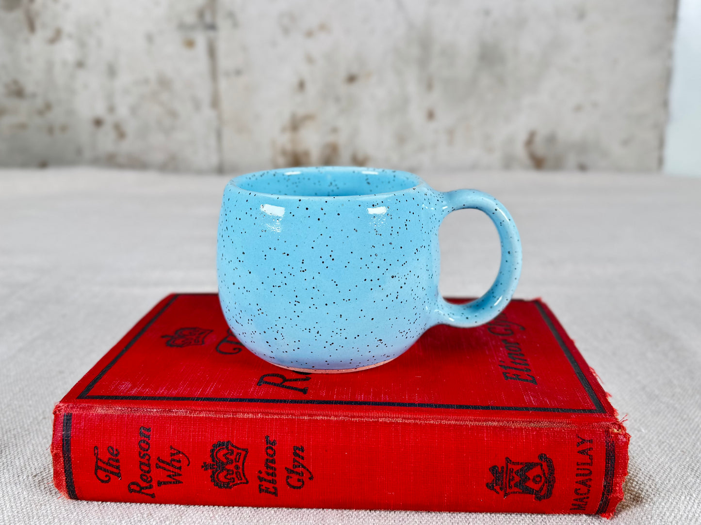 Baby Blue Speckle 6 oz Espresso Mug