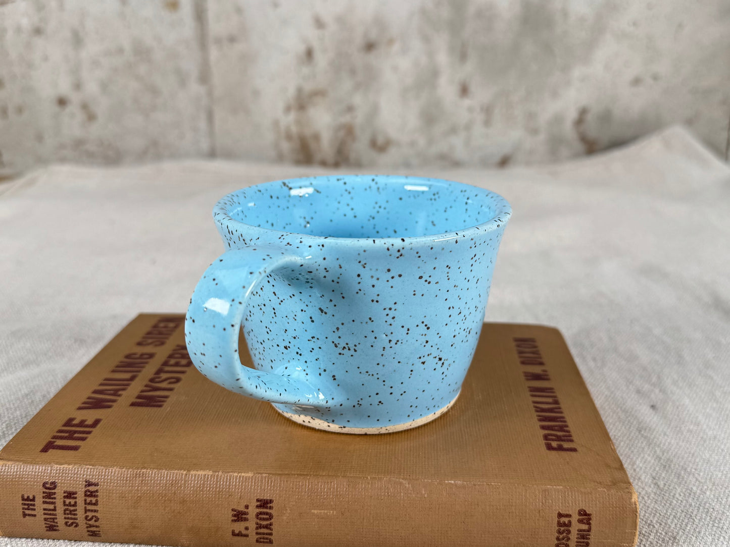 Speckled Robin Egg Blue 8 oz Tea Cup