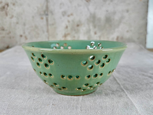 Large Berry Bowl / Colander, Sage Green